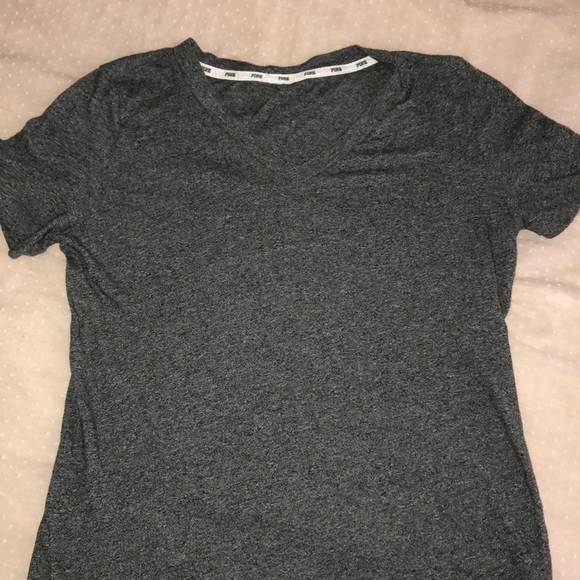 PINK Tops - PINK Dark Heather Grey T Shirt PINK Tops - PINK Dark Heather Grey T Shirt